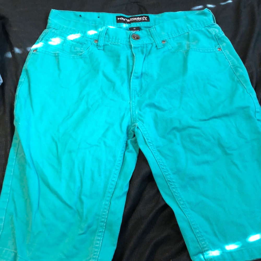 Blue/green shorts
